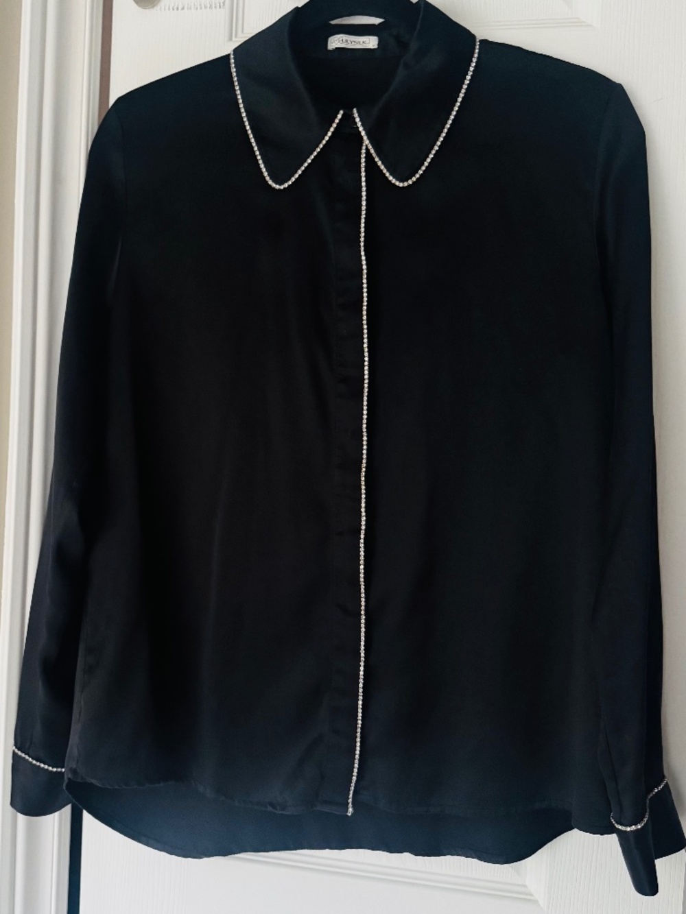 Lily Silk Rhinestone Blouse